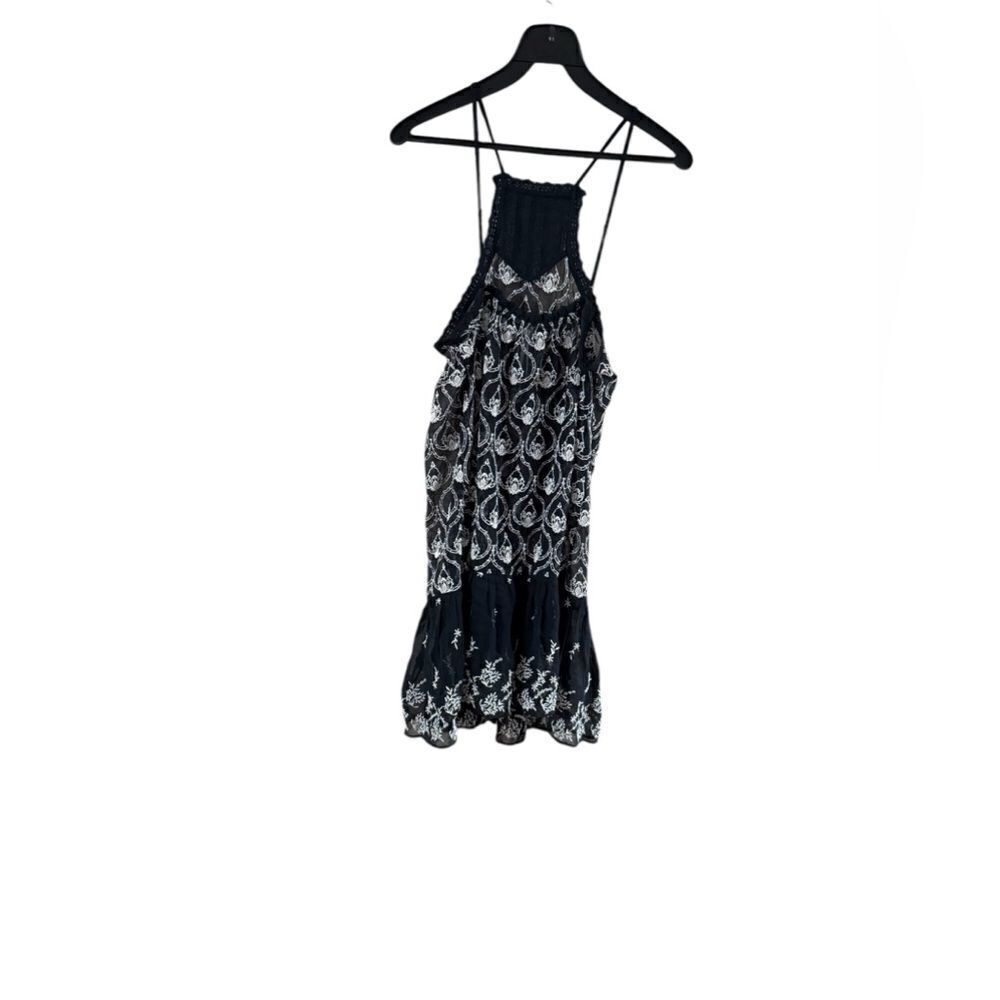 Anthropology size XS black spaghetti strap for ruffle hem dress - Picture 9 of 10